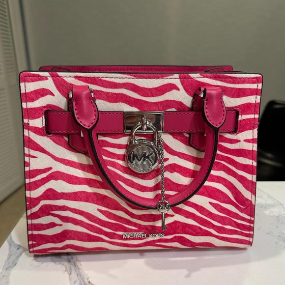 MICHAEL Michael Kors Hamilton Small Zebra Print Calf Hair Satchel - NWT - Picture 5 of 7